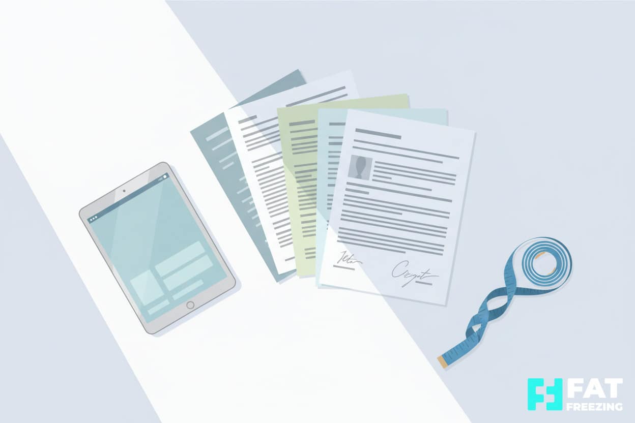 Clinic consultation and consent materials for body contouring treatment