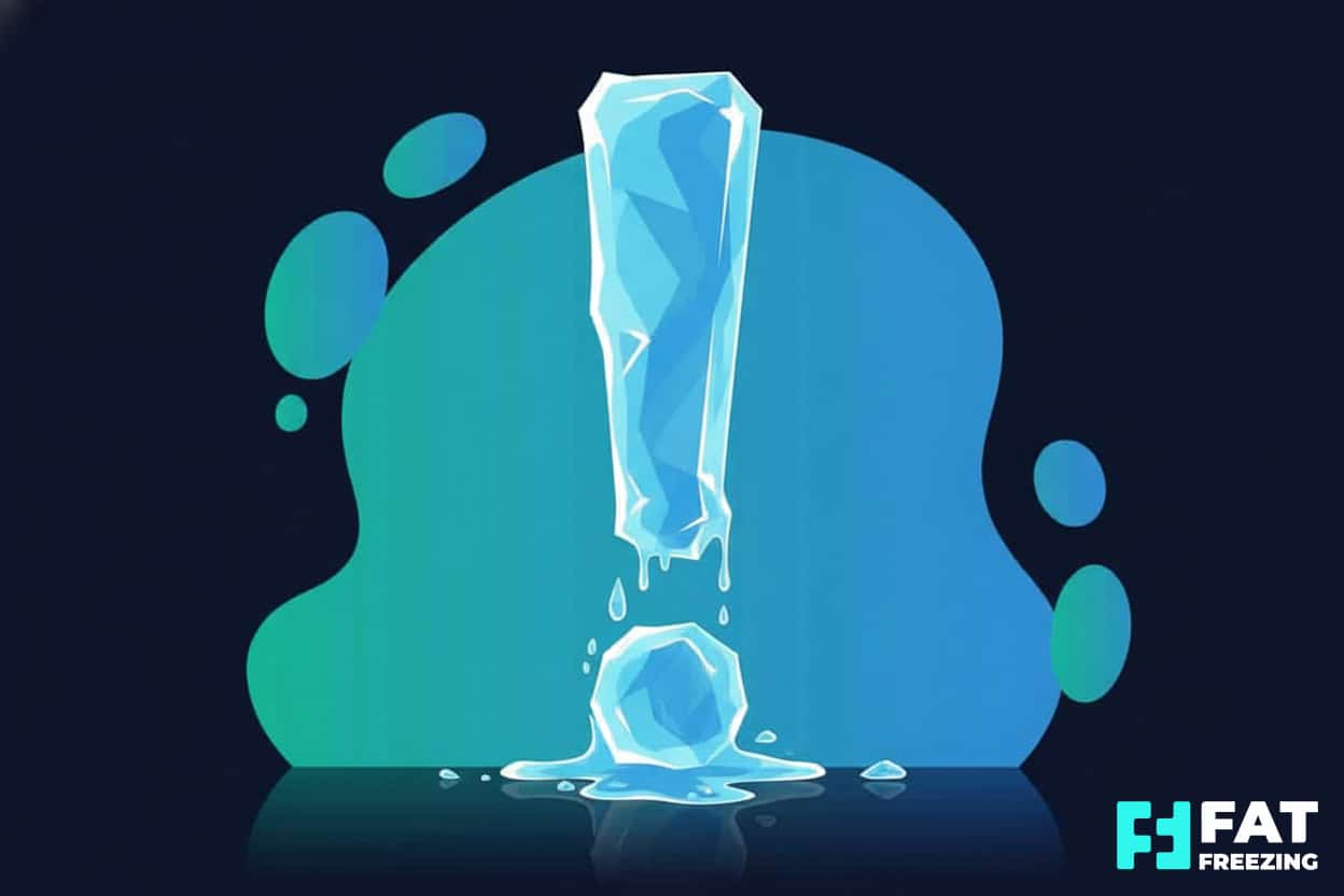 A warning exclamation mark made out of melting ice