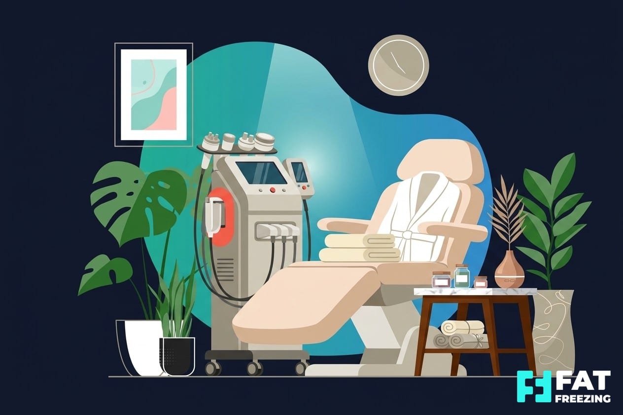 Modern body contouring clinic room with clean professional interior